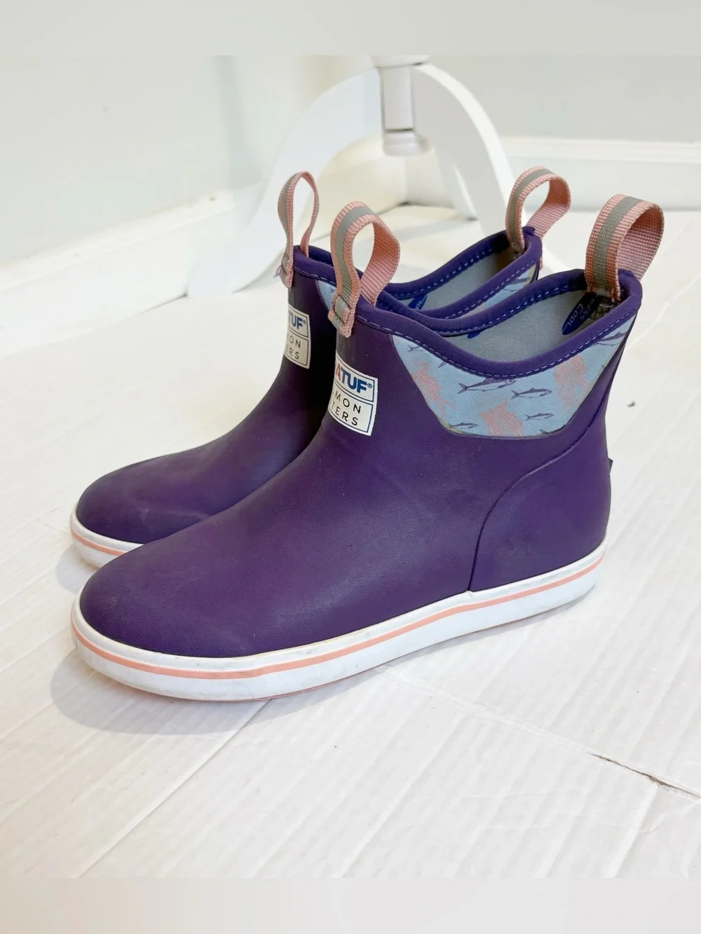 Xtratuf x Salmon Sisters Women's Chelsea Ankle Boots Jellyfish Rain Boots Size 7